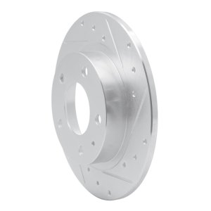 Ford Probe Brake Rotor (1) - Rear Right - R1 Concepts - Drilled & Slotted - Silver - `93-`03